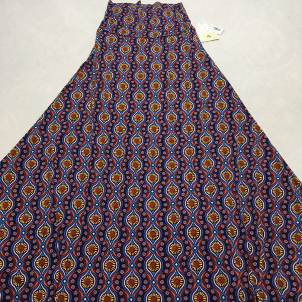 Lularoe XXS Sunflower Stripe Slinky Maxi Skirt